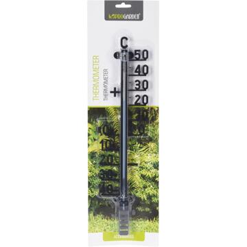 Thermometer H40cm kunststof zwart