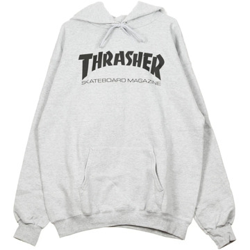 Thrasher Grijs/Zwart Skatemag Hood Sweatshirt met Lange Mouwen Thrasher , Gray , Heren - XL