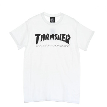 Thrasher SKATE MAG T-SHIRT- WHITE/BLACK