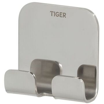 Tiger Dubbele handdoek haak Colar chroom 1314630346 Zilverkleurig