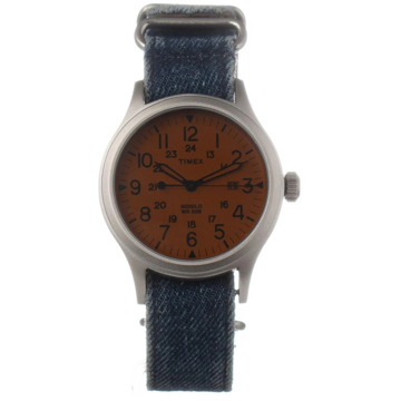 Timex Blauwe Textielband Analoge Quartz Horloge Timex , Blue , Heren - ONE Size