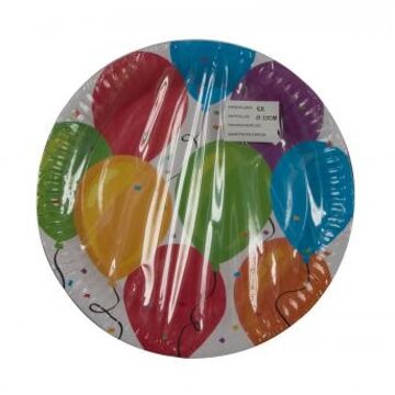 TOM Feestborden 23 X 2 Cm Papier 6 Stuks