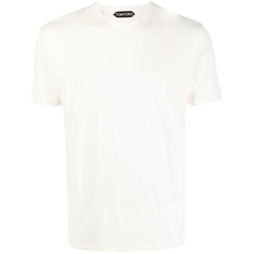 Tom Ford Beige Aw23 Heren T-shirt - Stijlvol en Comfortabel Tom Ford , Beige , Heren - 2Xl,Xl,L,M,3Xl
