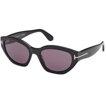 Tom Ford Gedurfde vierkante zonnebrillencollectie Tom Ford , Black , Dames - 55 MM