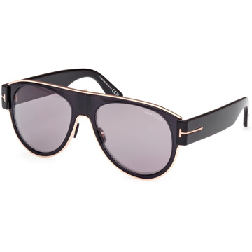 Tom Ford Lyle Zonnebril Zwart/Rook Tom Ford , Black , Unisex - 58 MM