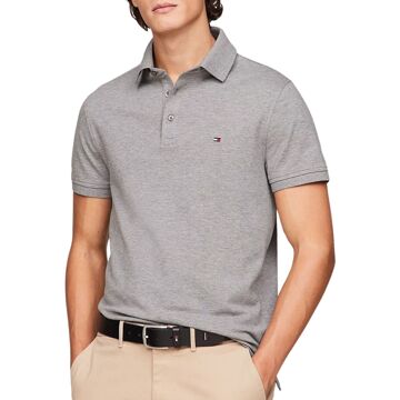 Tommy Hilfiger 1985 Slim Fit polo - grijs melange - Medium Grey Heather -  Maat: M
