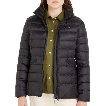 Tommy Hilfiger Global Stripe Padded Winterjas Dames zwart