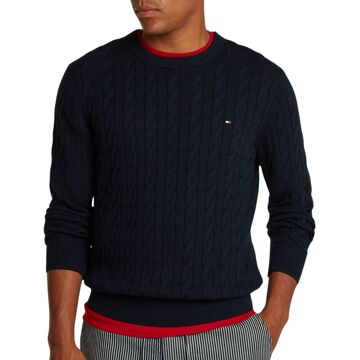 Tommy Hilfiger Klassieke Cable Crewneck Trui Tommy Hilfiger , Blue , Dames - 2XL