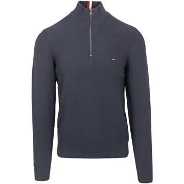 Tommy Hilfiger Oval Structure Sweater Heren donkerblauw - M