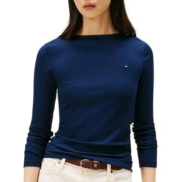 Tommy Hilfiger Slim Fit Rib Longsleeve Shirt Dames
