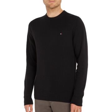 Tommy Hilfiger Zwarte Gebreide Trui met Kasjmier Tommy Hilfiger , Black , Heren - L,M,3Xl