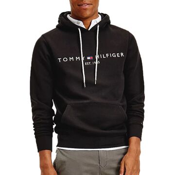 Tommy Jeans Hoodie met logoborduring Zwart