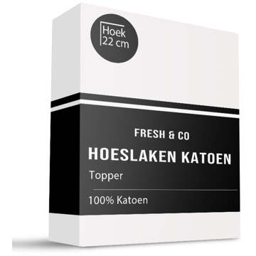 Topper Hoeslaken - Katoen - 180x200 cm - Katoen - Fresh & Co