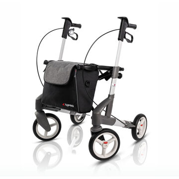 Topro Lichtgewicht Rollator Troja 5G (7,8 kg) Zilverkleurig