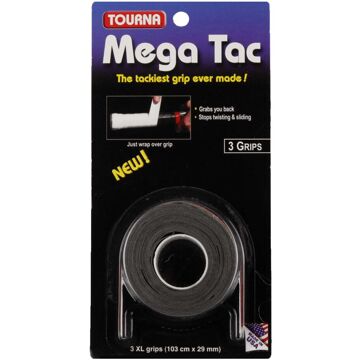 Tourna Mega Tac Overgrip 3 St. Zwart