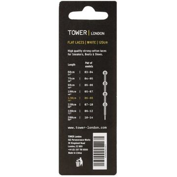 Tower Londen Wit Platte Veters