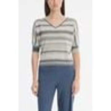 Trui met korte mouwen - strepen Midnight blue - ONE SIZE,