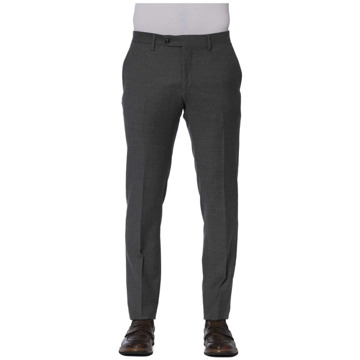 Trussardi Stijlvolle Broek met Knoop en Rits Trussardi , Gray , Heren - XS