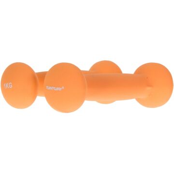 Tunturi dumbbells neopreen 2 x 1 kg oranje