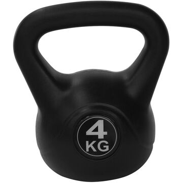 Tunturi kettlebell - pcv - 4 kg Zwart