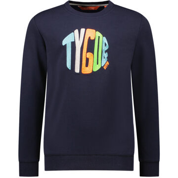 TYGO & vito Jongens sweater - Sem - Navy blauw - Maat 122/128