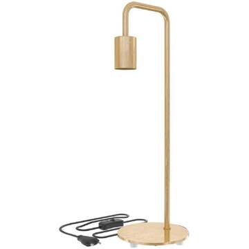 | U-Line Tafellamp | Goud | E27 fitting | Met aan/uit schakelaar | Max. 1x60W | H53cm | 150cm kabel