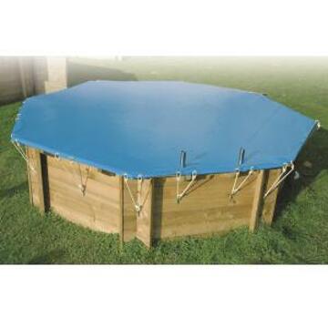 Ubbink Afdekzeil voor zwembad achthoekig - Afdekzeil 400 x 610