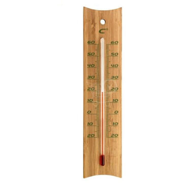 Ubbink Thermometer Bamboe - 20 cm - Binnen / Buiten - Celsius Aanduiding