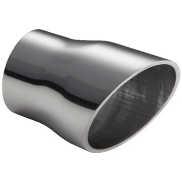 Ulter Sport Uitlaatsierstuk - Rond Ø60mm Schuin - Lengte 110mm - Montage ->50mm - RVS