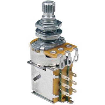 Ultra PP-500-B 500K linear (tone) push-pull potentiometer, 10mm. bushing, M8x0,75 thread, made in Korea