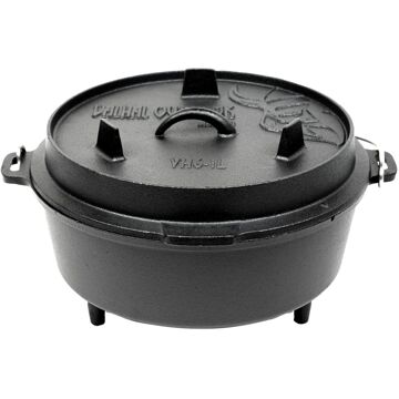 unbranded Dutch Oven 6.1L met pootjes Zwart