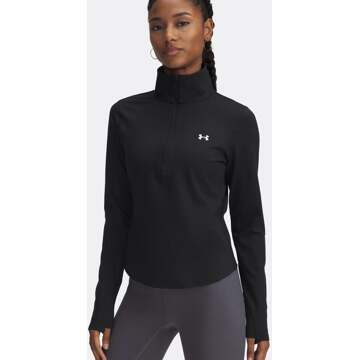 Under Armour Motion Half-Zip Longsleeve Dames-Zwart - XL