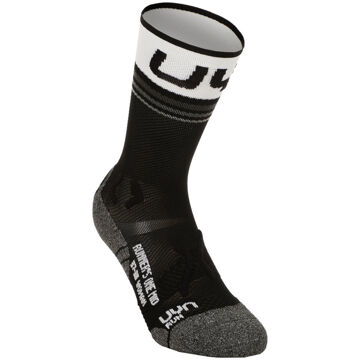 UYN Runner'S One Mid Hardloopsokken Dames-Zwart,Wit - 39-40