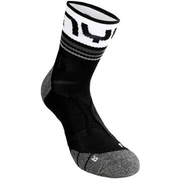 UYN Veloce Hardloopsokken Heren-Zwart,Wit - 39-41,45-47