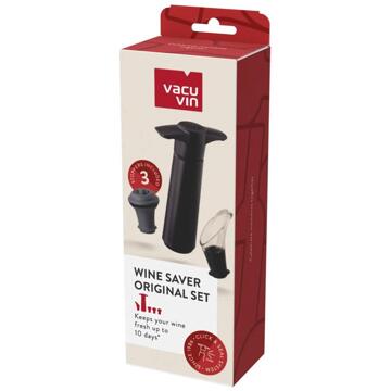 Vacu Vin Wine Saver 5-delige set zwart