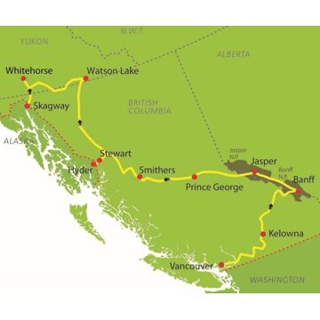 van de Canadian Rockies naar Yukon (15 dagen)