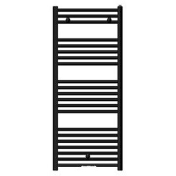 Van Marcke Handdoekradiator Van Marcke Basic 120/050 115.4x50 cm 506W Mat Zwart Van Marcke