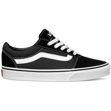 Vans Ward Suede/Canvas Dames Sneakers - Black/White - Maat 38.5