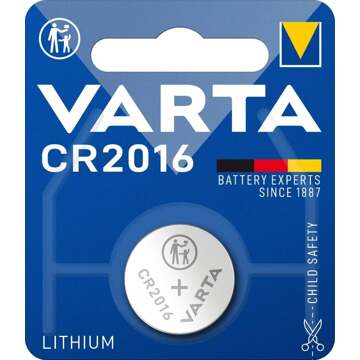 Varta Batterij Varta knoopcel CR2016 lithium blister a 1stuk