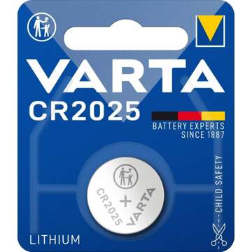 Varta Batterij Varta knoopcel CR2025 lithium blister a 1stuk