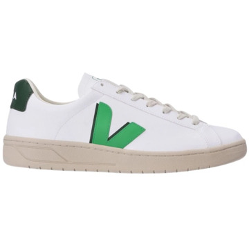 Veja Witte Sneakers Groen Logo Vetersluiting Veja , White , Heren - 42 Eu,43 Eu,40 Eu,41 Eu,45 Eu,44 EU