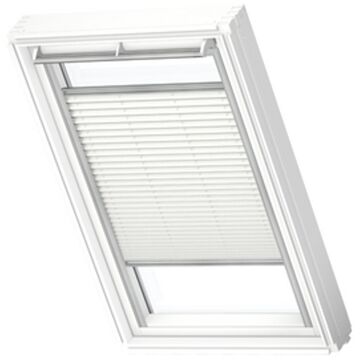 VELUX Origineel Plisségordijn (FHL), Zilveren Kozijn, MK06, Wit