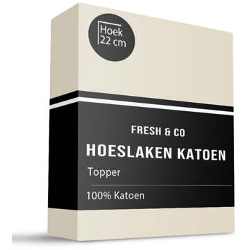 Verkoelend Topper Hoeslaken - Katoen - 180x200 cm - Katoen - Fresh & Co