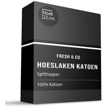 Verkoelende Splittopper Hoeslaken - Katoen - 180x200 cm - Katoen - Fresh & Co