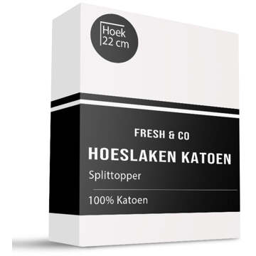 Verkoelende Splittopper Hoeslaken - Katoen - 180x200 cm - Katoen - Fresh & Co