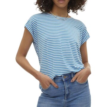 Vero Moda Ava Plain Stripe Shirt Dames lichtblauw - wit - XS