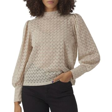 Vero Moda Becca High Neck Lace Blouse Dames - XXL