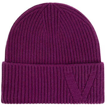 Versace Beanie met logo Versace , Purple , Heren - ONE Size