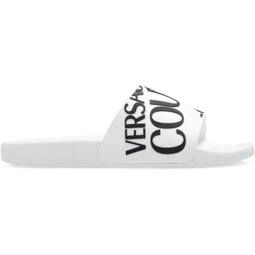 Versace Jeans Couture Slippers met logo Versace Jeans Couture , White , Heren - 39 Eu,45 Eu,43 Eu,41 Eu,40 Eu,42 Eu,44 EU