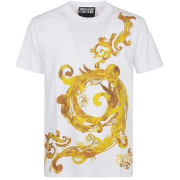 Versace Jeans Couture T-Shirts Versace Jeans Couture , White , Heren - 2Xl,Xl,L,M,S